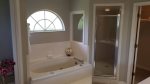 Master Bathroom Jacuzzi tub and Walk in shower
